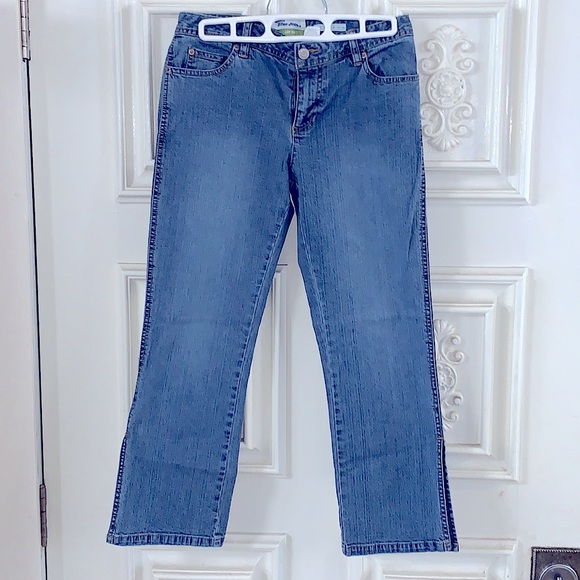 RARE Vintage 90’s *Old Navy* Sexy Booty Stretch Straight Fit •Unique Ankle Slits - Picture 5 of 16